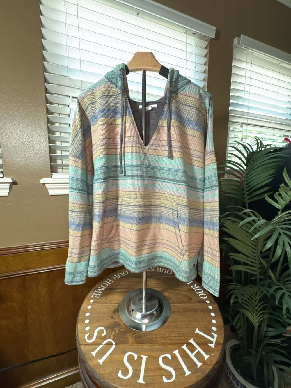 O'Neill Women's Rosarito Stripe Baja Pullover Hoodie - Sz S